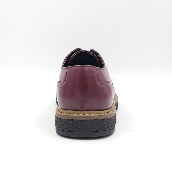 Alfani Men Plain Toe Oxfords Lincoln Size US 9M Wine Red Faux Leather